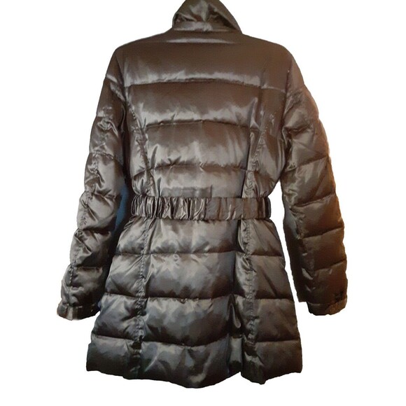 Laundry by Design Feather Down Puffy Coat Women's Medium Black Belted #2785 - Picture 2 of 11